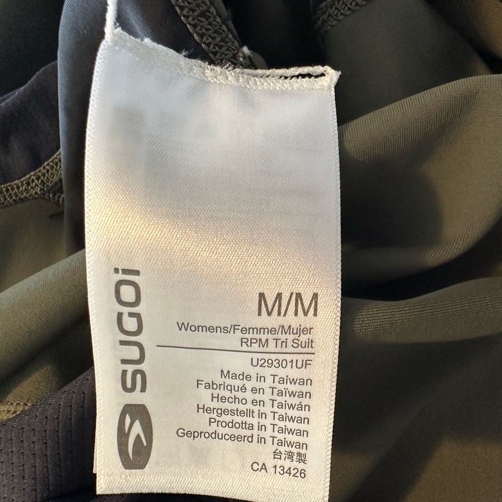 SUGOI Women's Olive and Black Triathlon Suit NWT - Picture 5 of 6
